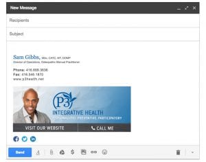 Email Stationery Sample: Sam Gibbs