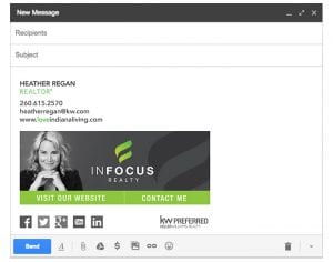 Email Stationery Sample: Heather Regan