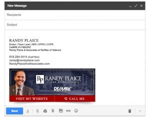 Email Stationery Sample: Randy Plaice