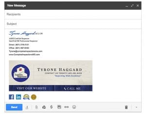 Email Stationery Sample: Tyrone Haggard