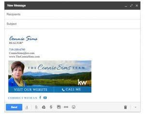 Email Stationery Sample: Connie Sims