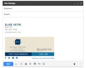 Email Stationery Sample: Elise Vetri