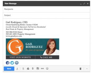 Email Stationery Sample: Gail Rodriguez